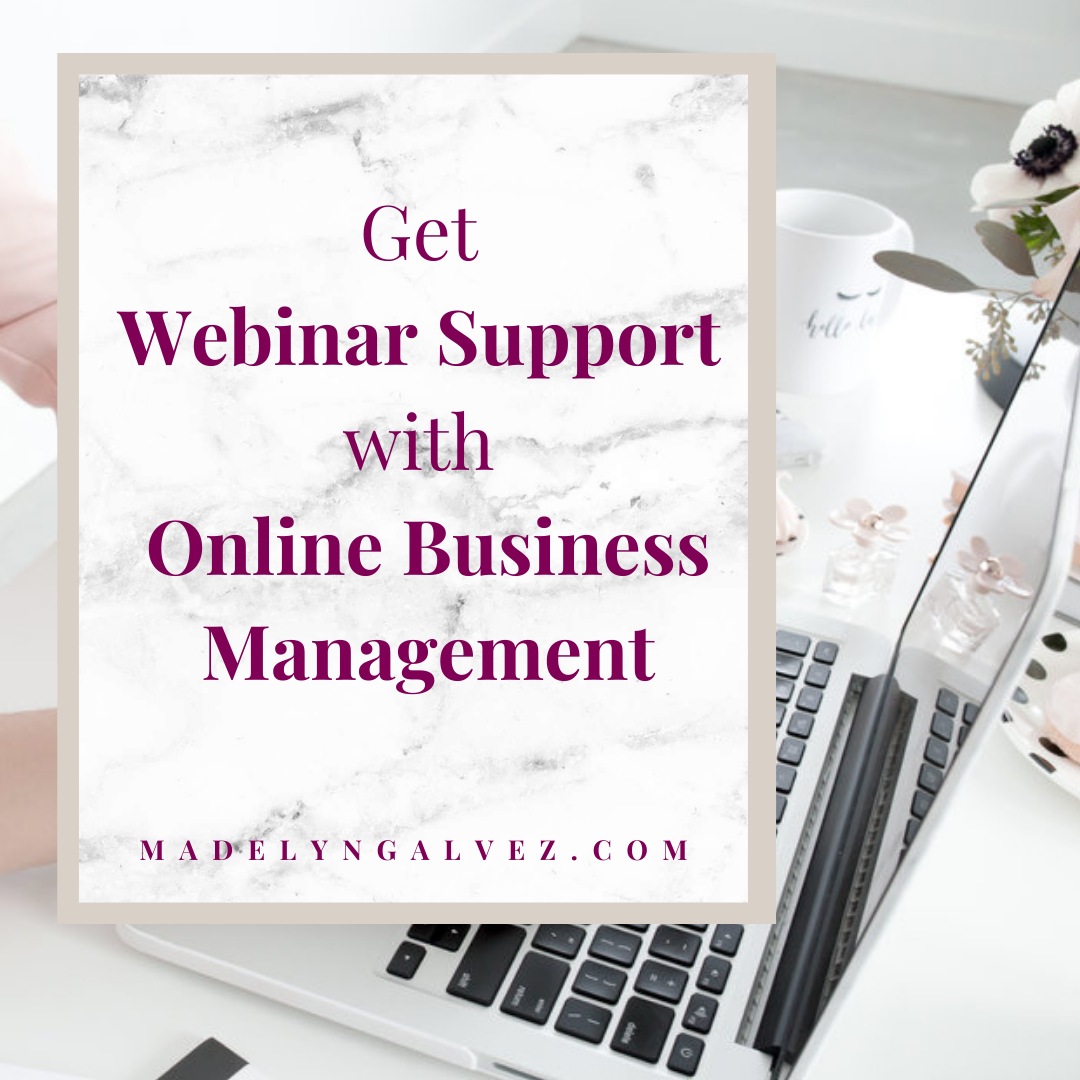 Webinar Support with Online Business Management