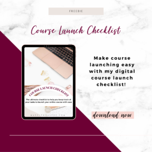 course launch checklist