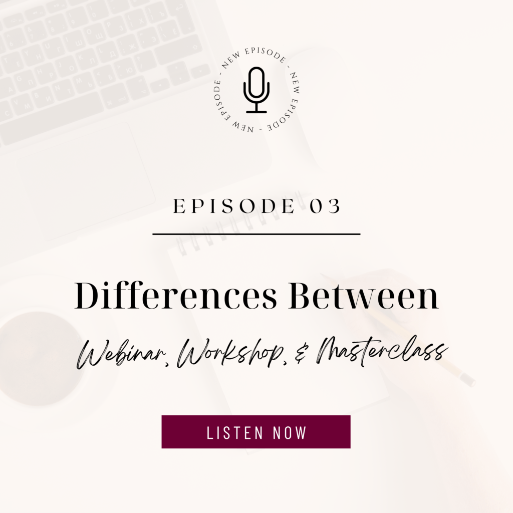 Difference Between Webinar, Workshop & Masterclass
