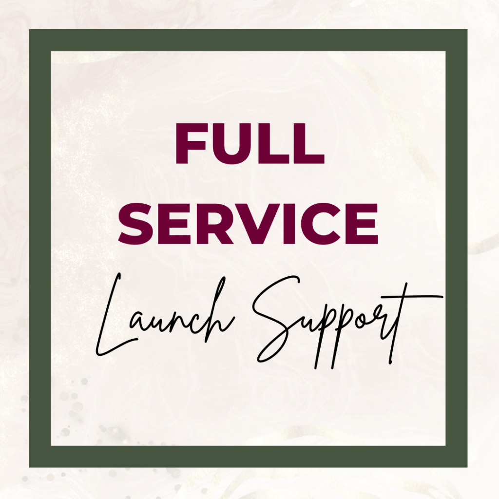 Full Service Digital Course Launch Support